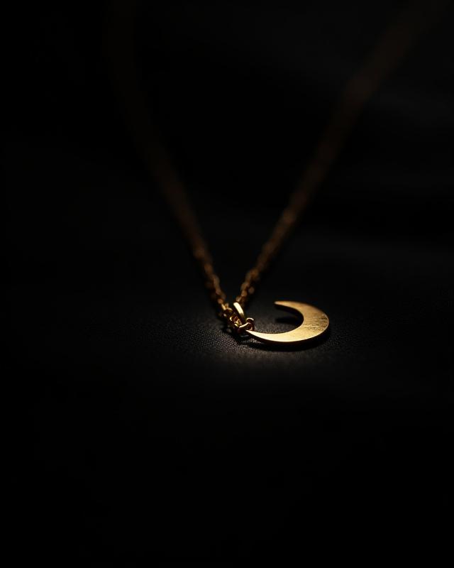 Minimalist gold pendant necklace