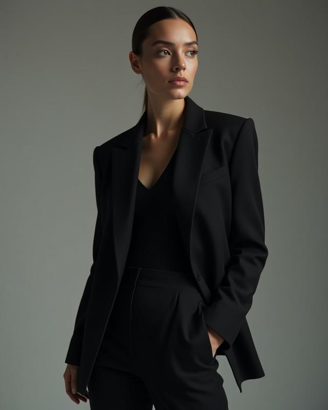 Modern minimal silhouette apparel