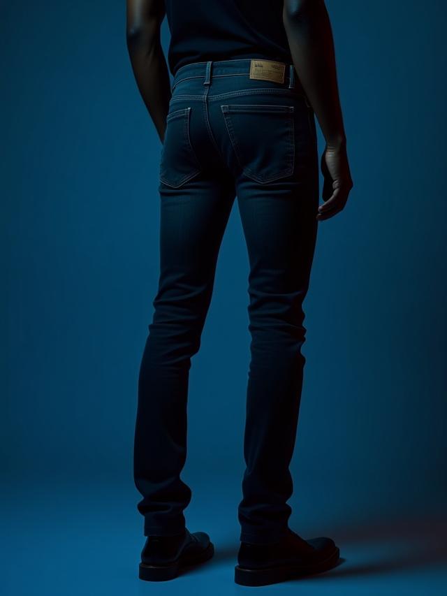 Slim-fit denim in charcoal