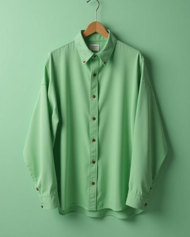 TENCEL Lyocell Oversized Shirt in Sage